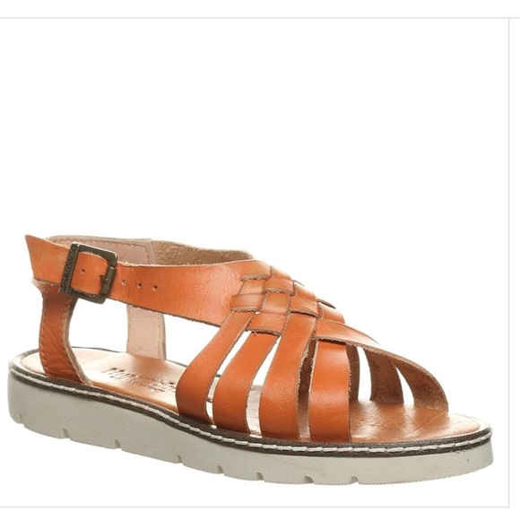 Bearpaw Leah Women's Huarache Sport Leather Sandal Artisan Orange Size 12 - Picture 1 of 9